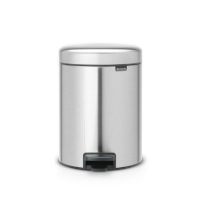 Brabantia Newcon bucket, plastic inner bucket, fpp, pedal, steel color, 5 liters
