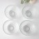 A set of glass salad bowls on the Tondo stand, 5 items: large 2.2 l, small 330 ml