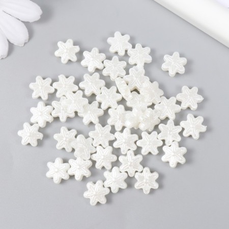 Beads for creativity plastic "Pearls with patterns" set 40 pcs 0.4x1.2x1.2 cm-1