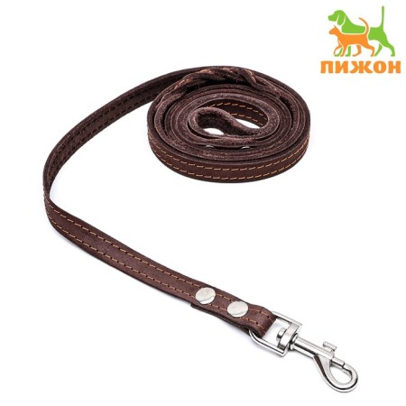 Leather leather single -layer long, 2 m x 1.6 cm, brown