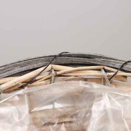 Kashpo wicker, 21x21x12, light gray-1