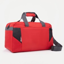 Sports bag with lightning, 2 outer pockets, red color