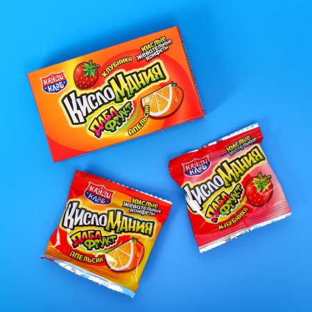 Chewing candies "acidic Dabble Fruit" Orange and strawberries, 14 g-1