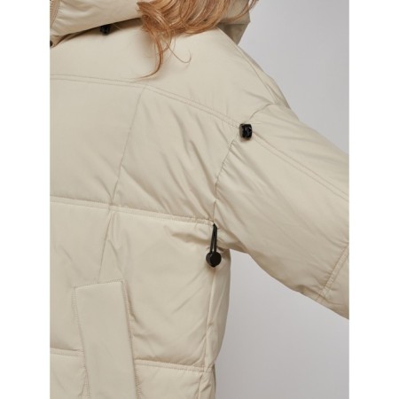 Coat insulated winter female, size 46, beige color-11