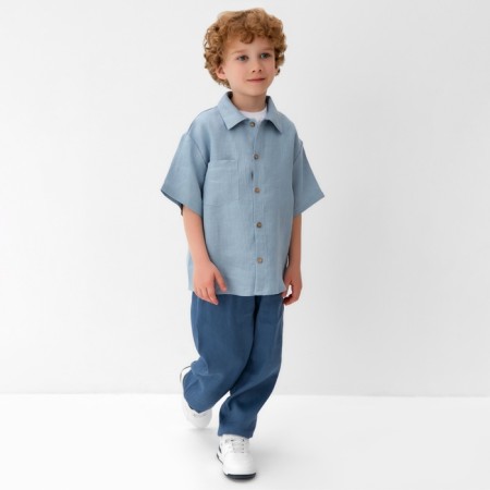 Board for the boy KAFTAN LINEN, p. 30 (98-104), blue-1