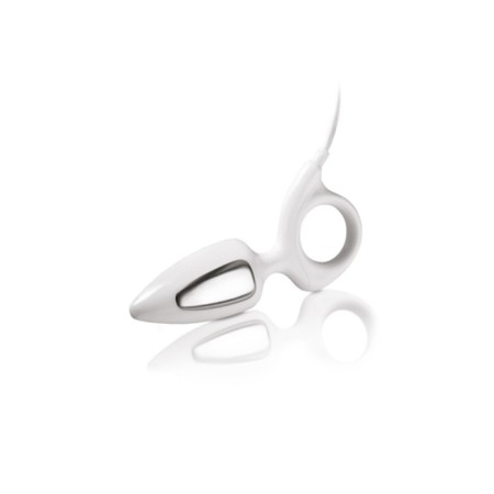 Anal plug Mystim Romeo, electrical stimulation, white color, 8.5 cm, d = 3.5 cm-1