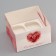 Box for 4 cupcake with a transparent lid, "hearts", 16 × 16 × 10 cm, confectionery packaging