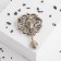 Brooch "Empress" Gracefulness, purple color in black gold