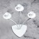 Summary Metal for 3 candles "Diez", 10.5x27 cm, white