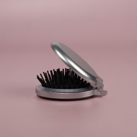 Massage comb “mother -of -pearl”, folding, with a mirror, 5.5 × 8.5 cm, color mix-9