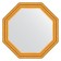 Mirror in the baguette frame, aged gold 67 mm, 62.6x62.6 cm