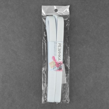 Knitted elastic, 15 mm, 10 ± 0.5 m, white color-2