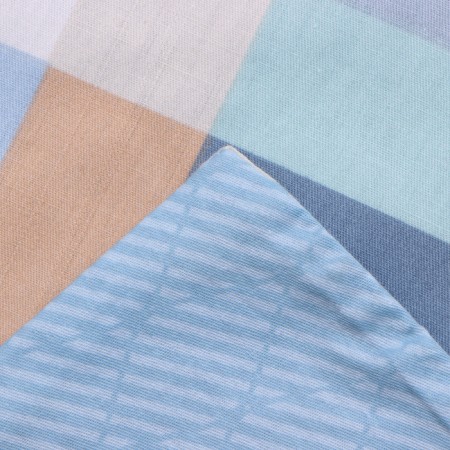Lovelife 2PP Square Blue, 175x215cm, 200x225cm, 50x70cm-2sht, satin, cotton 125g/m-3