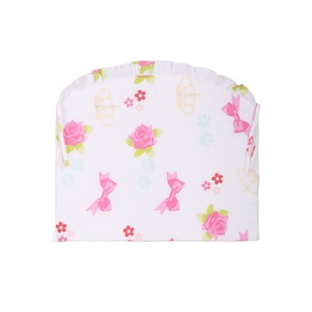 A set of sides in a crib with a canopy cane-4