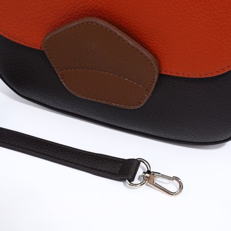Richet bag on a magnet, a long belt, an orange/brown color-5