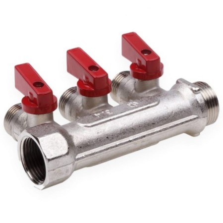 Aqualink threaded manual, 3/4 "x3/4" x1/2 ", internal/outer, 4 outputs, with balloons. Taps-4