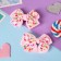 Hair clip "Bow Claire" (set 2 pcs) flamingos, 4.5 cm, pink