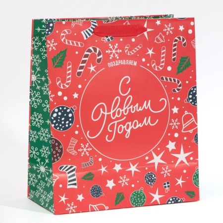 Laminated vertical package “Happy New Year”, Ml 23 x 27 x 11.5 cm, New Year-3