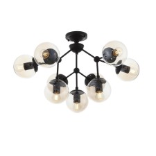 Ceiling Ceiling ST LUCE. SL549.402.09. Stampo. 9x40 watts, E27, 68x68x40 cm, black color