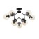 Ceiling Ceiling ST LUCE. SL549.402.09. Stampo. 9x40 watts, E27, 68x68x40 cm, black color