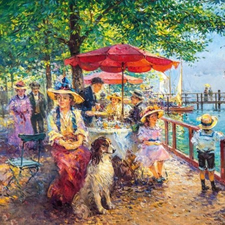 Puzzle "Cafe in the Harbor, Berlin", 1000 elements-1