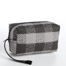 Cosmetic bag with lightning, black color