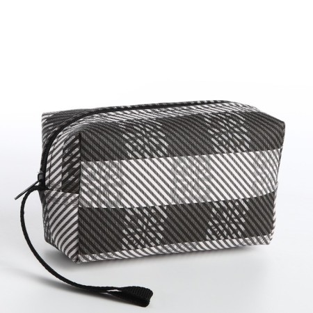 Cosmetic bag with lightning, black color