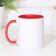 Sublimation mug and applying ceramics white, inside the red standard 320ml