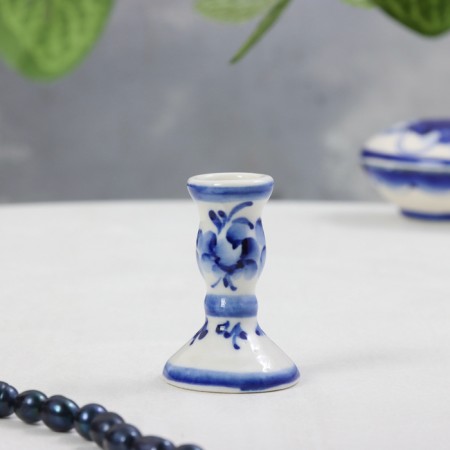 Candlestick, gzhel, 3.5x5 cm, mix