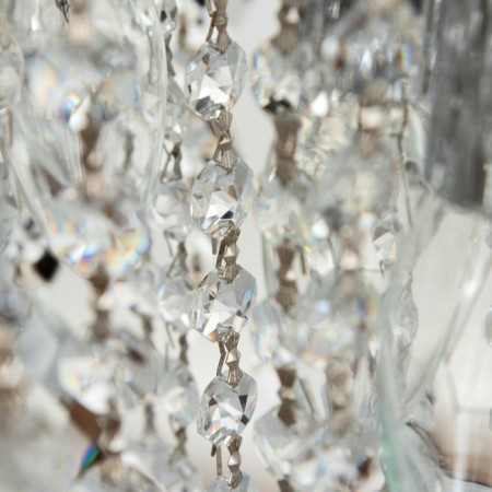 Chandelier 6x60W E27 +LED PDD Chrome 56x56x47cm SVK-10