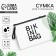 Cosmetic bag for a swimsuit on zip-lice, white / black color