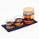 A set for the tea ceremony 4 items, for 2 persons, a cup, a kettle