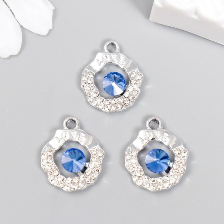 Decor for creativity metal, rhinestones "Ocean Soul" 2x1.5 cm-2