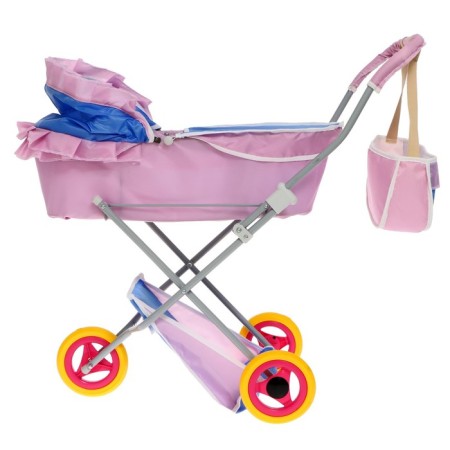 Puppet stroller No. 10, lilac color with blue-3