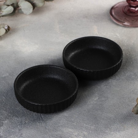 Porcelain Magistro Line, 90 ml porcelain, packaging 2 pcs, black color-1