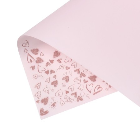 Matte film with a drawing "Amur", light pink color, 60 x 60 cm-3