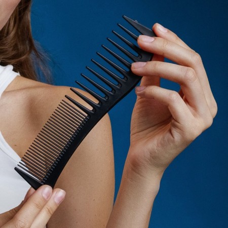 Combined comb, 18.7 × 5 cm, black color-8