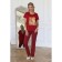 Female trousers, size 50, burgundy color