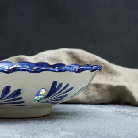Rishtan ceramics "Patterns", 23 cm, blue-2