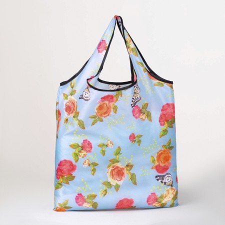 Folding bag without lightning, with carbine, blue color-1