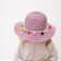 Hat with bombs for Minaku girl, purple color, size 50