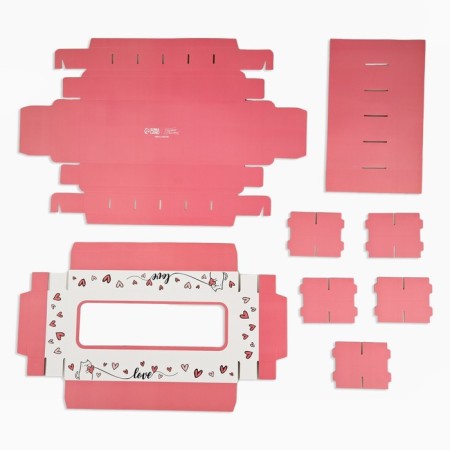 Folding box under 12 sweets "hearts", 3.8 x 10.5 x 26.5 cm-4