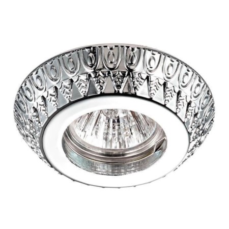 Built -in lamp Novotech, 50 W, Gx5.3, 12 V, 65x65 mm, d = 65 mm, color chromium