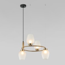 Suspended lamp Eurosvet Alva 30183/4, G9, 4x25W, 400x400x1000 mm, brass color, black