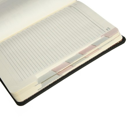 Leduced A5 Diary, 136 Velvet Index sheets, hard cover, artificial leather, Soft Touch lamination, lies, tinted block 70 g/m2, gray-10