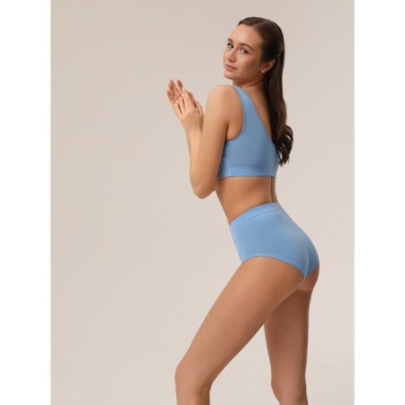 Top female supporting on the wide straps of Mirey, size 48, blue color-2
