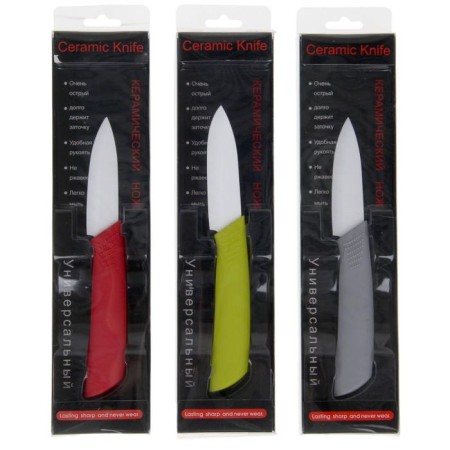 Knock Ceramic “Simple”, blade 8 cm, handle Soft Touch, Mix color-6