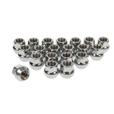 Nut m12x1.5, l = 23, key 17, cone, open, chrome
