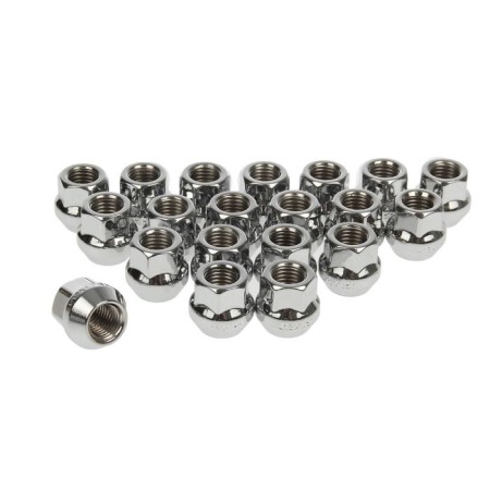 Nut m12x1.5, l = 23, key 17, cone, open, chrome