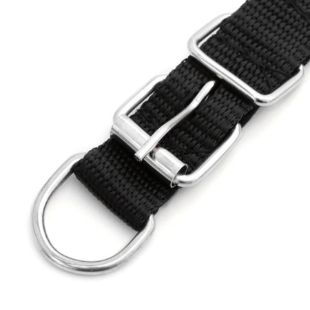 Collar "comfort" combined (polyester, artificial leather), 45 x 2 cm, Osh 33-39 cm, black 60-5